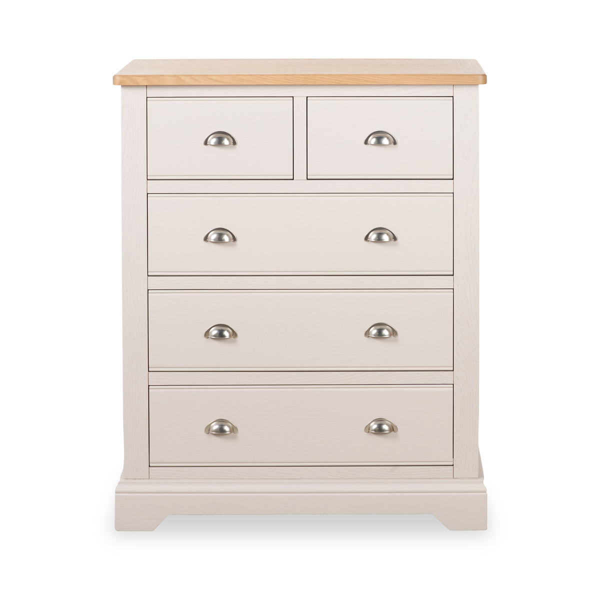 Fairford White Wood 5 Drawer from Roseland Furniture