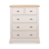 Fairford White Wood 5 Drawer from Roseland Furniture