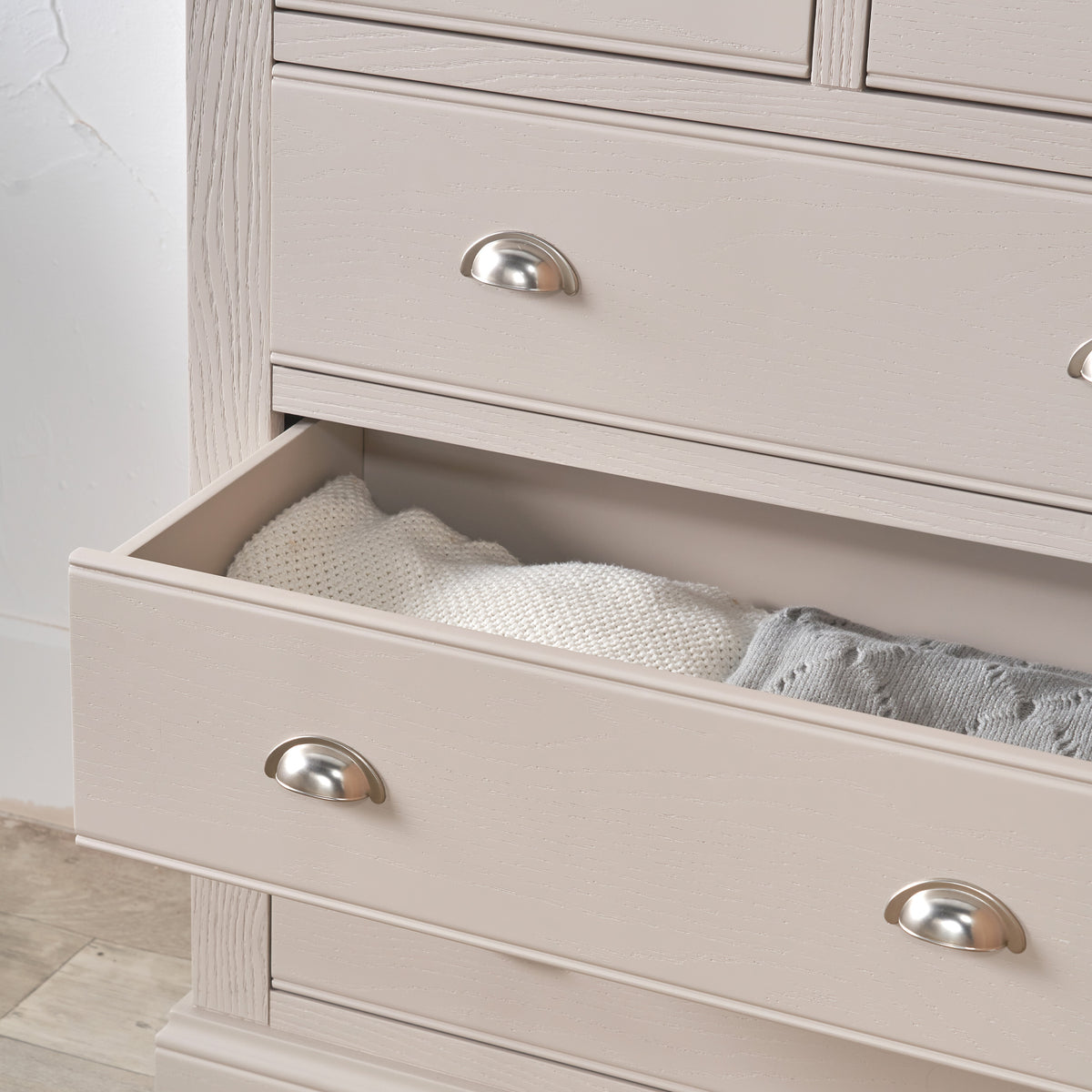 Fairford White Wood 5 Drawer from Roseland Furniture