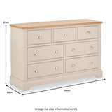 Fairford White Wood 7 Drawer from Roseland Furniture