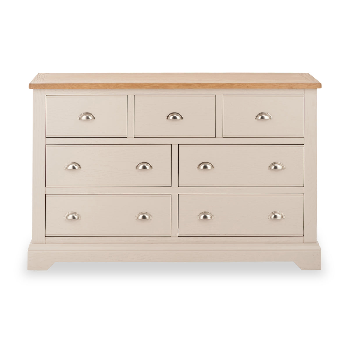 Fairford White Wood 7 Drawer from Roseland Furniture