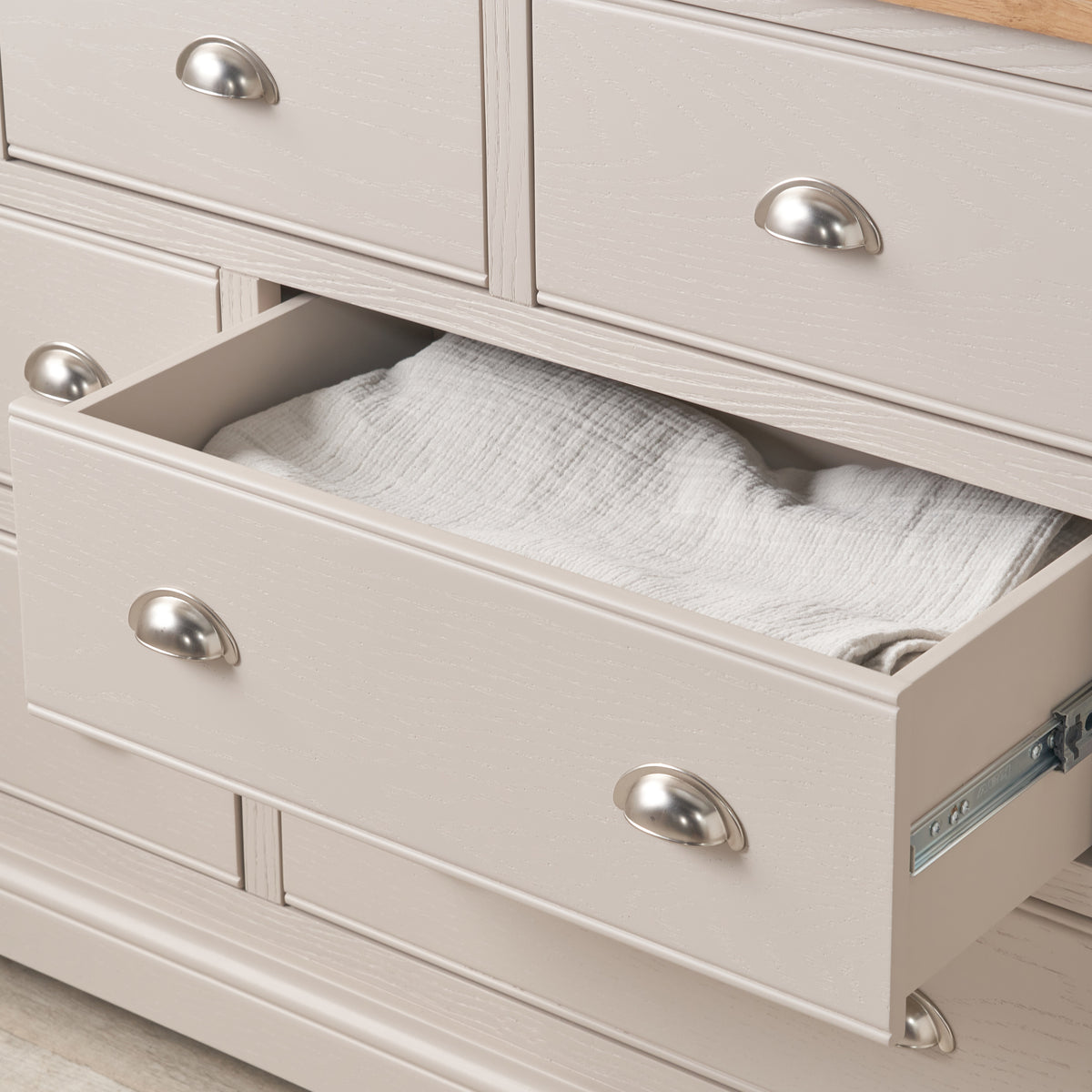 Fairford White Wood 7 Drawer from Roseland Furniture