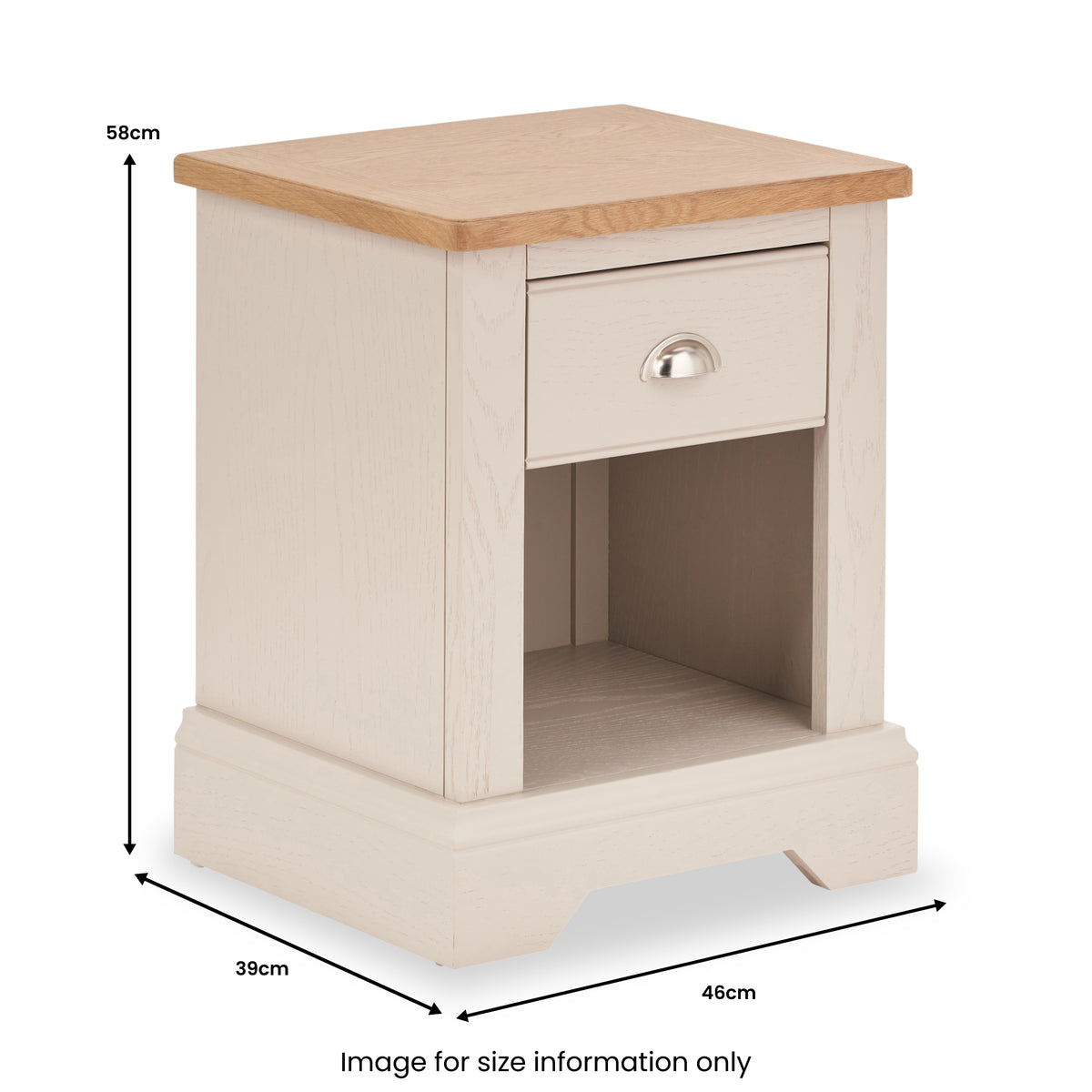 Fairford White Wood 1 Drawer from Roseland Furniture
