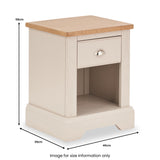 Fairford White Wood 1 Drawer from Roseland Furniture
