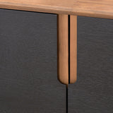 Gio Acacia Wood 4 Door Sideboard Angle2 from Roseland Furniture