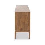 Gio Acacia Wood 4 Door Sideboard Angle2 from Roseland Furniture