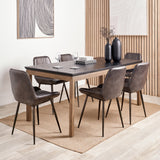 Gio Acacia Wood Dining Table Front1 from Roseland Furniture