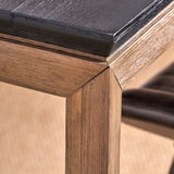 Gio Acacia Wood Dining Table Front1 from Roseland Furniture