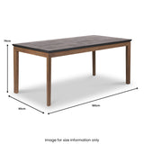 Gio Acacia Wood Dining Table Front1 from Roseland Furniture