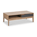 Gio Acacia Wood 2 Drawer Coffee Table from Roseland Furniture