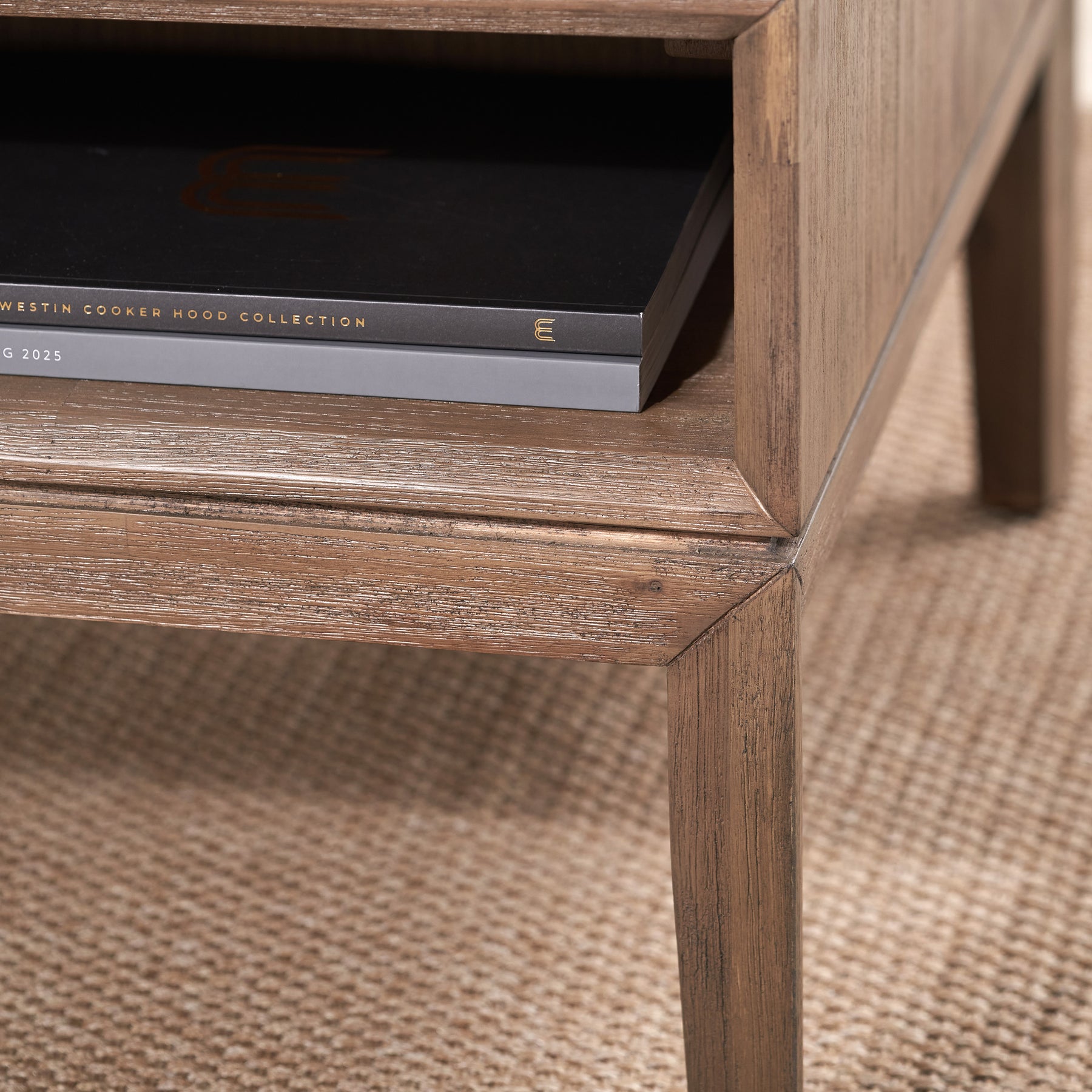 Gio Acacia Wood 2 Drawer Coffee Table from Roseland Furniture