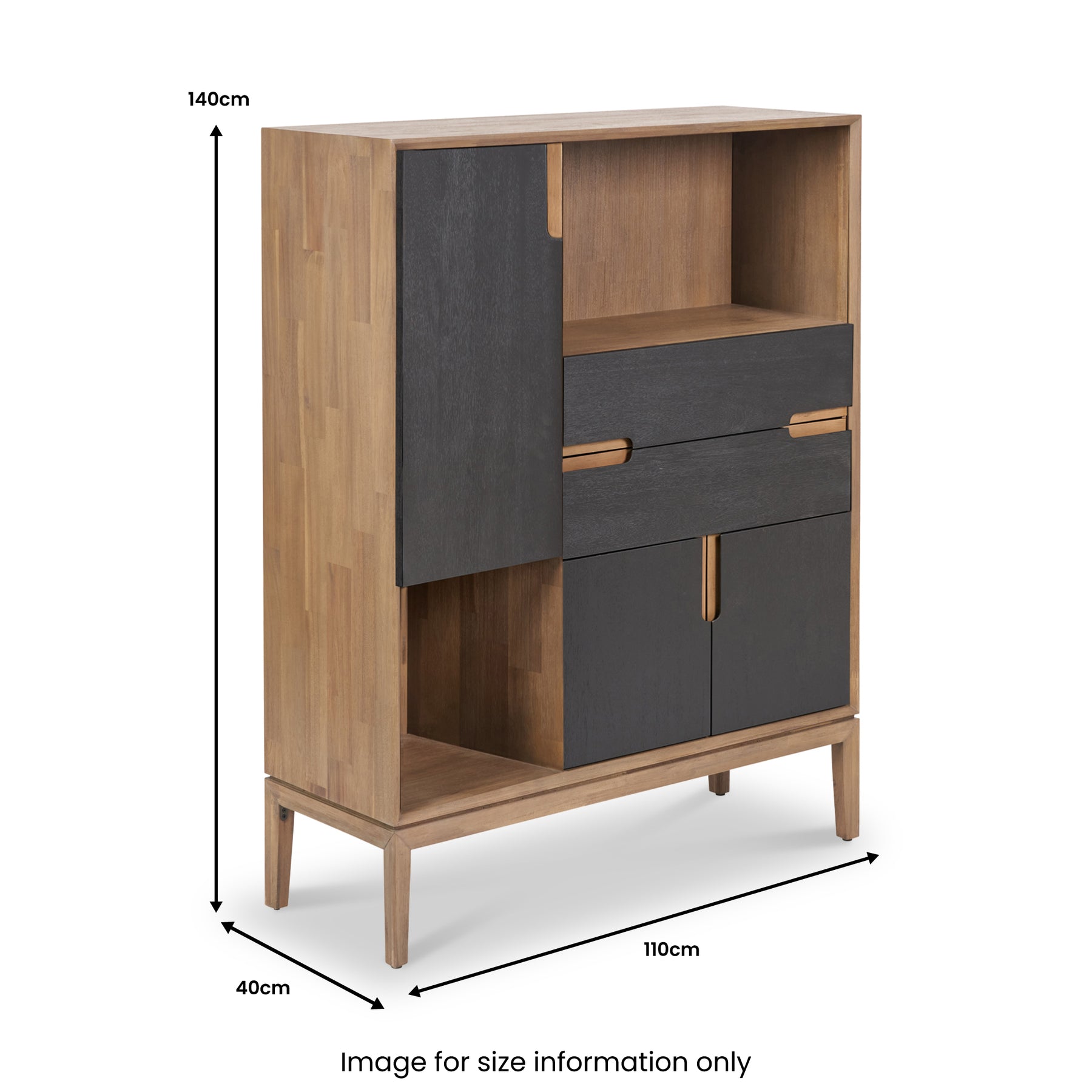 Gio Acacia Wood Display Unit from Roseland Furniture