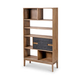Gio Acacia Wood 2 Drawer 7 Niche Shelf Unit from Roseland Furniture
