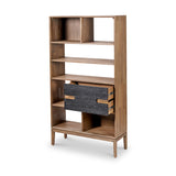 Gio Acacia Wood 2 Drawer 7 Niche Shelf Unit from Roseland Furniture