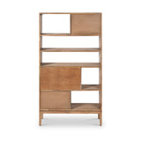 Gio Acacia Wood 2 Drawer 7 Niche Shelf Unit from Roseland Furniture