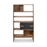 Gio Acacia Wood 2 Drawer 7 Niche Shelf Unit from Roseland Furniture