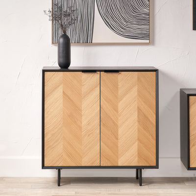 Hailee Oak and Pine 2 Door Cabinet