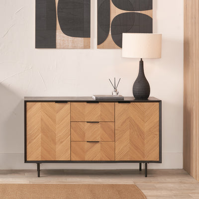 Hailee Oak and Pine Large Sideboard