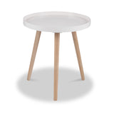 Halston Blush Wood Side Table from Roseland Furniture