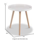 Halston Blush Wood Side Table from Roseland Furniture