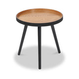 Hammond Natural and Black Wood Side Table from Roseland Furniture