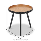 Hammond Natural and Black Wood Side Table from Roseland Furniture