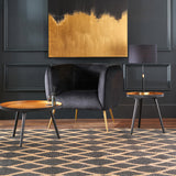Hammond Natural and Black Wood Side Table from Roseland Furniture