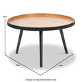 Hammond Natural and Black Wood Coffee Table from Roseland Furniture