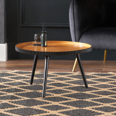 Hammond Pine Fluted Edge Coffee Table