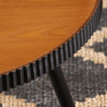 Hammond Natural and Black Wood Coffee Table from Roseland Furniture