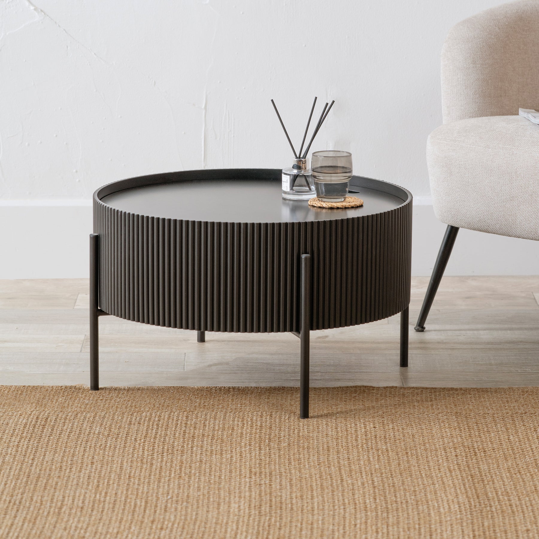 Henderson Black Storage Coffee Table from Roseland Furniture