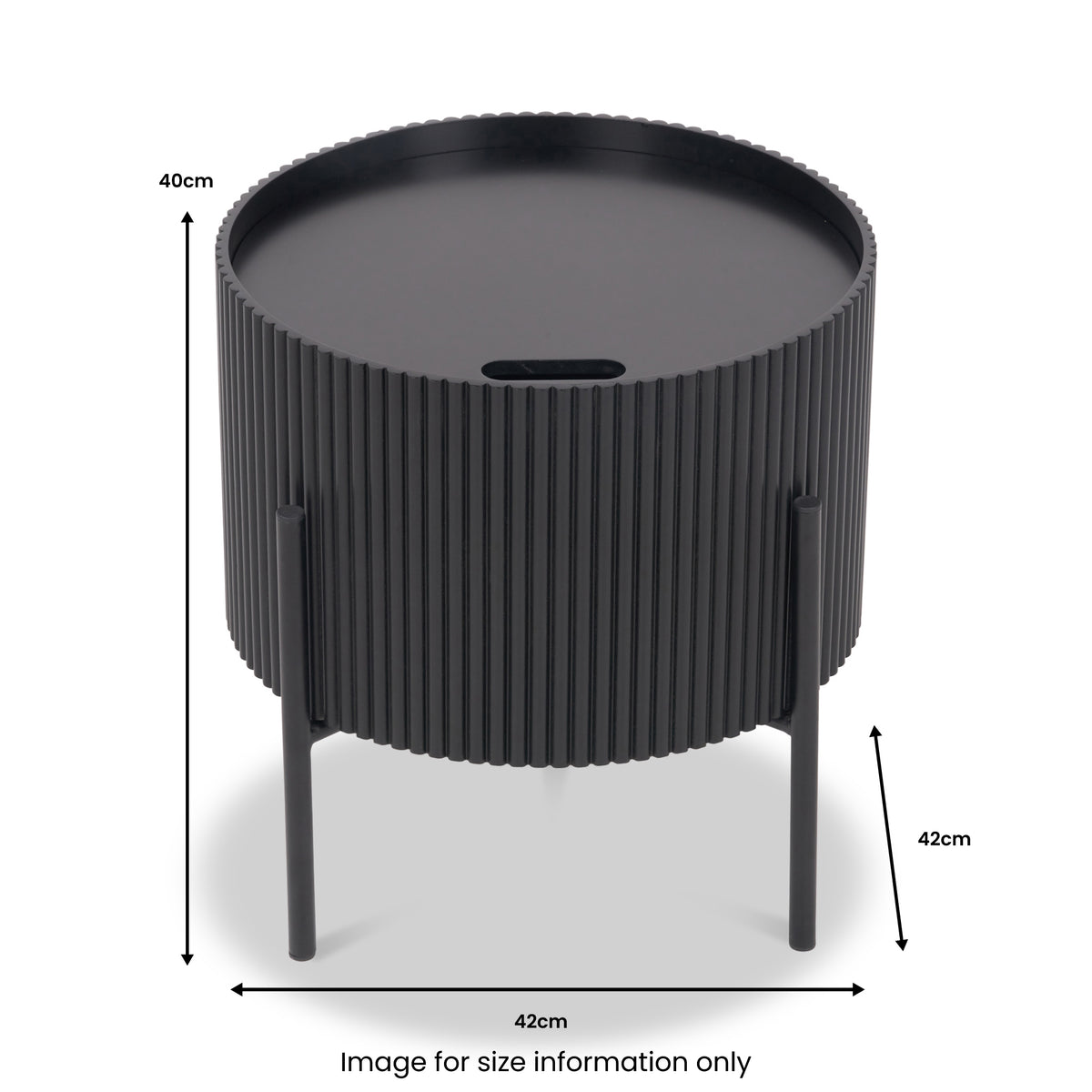 Henderson Black Side Table from Roseland Furniture