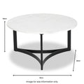 Hendrick White Marble and Black Metal Coffee Table from Roseland Furniture