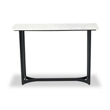 Hendrick White Marble and Black Metal Console Table from Roseland Furniture