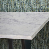Hendrick White Marble and Black Metal Console Table from Roseland Furniture