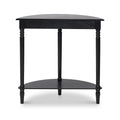Heritage Black Pine Wood Half Moon Console Table Back1 from Roseland Furniture