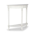 Heritage White Pine Wood Half Moon Console Table from Roseland Furniture
