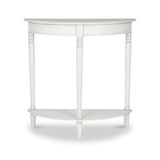 Heritage White Pine Wood Half Moon Console Table from Roseland Furniture