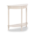Heritage Putty Pine Wood Half Moon Console Table Back1 from Roseland Furniture