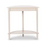 Heritage Putty Pine Wood Half Moon Console Table Back1 from Roseland Furniture