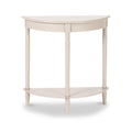 Heritage Putty Pine Wood Half Moon Console Table Back1 from Roseland Furniture