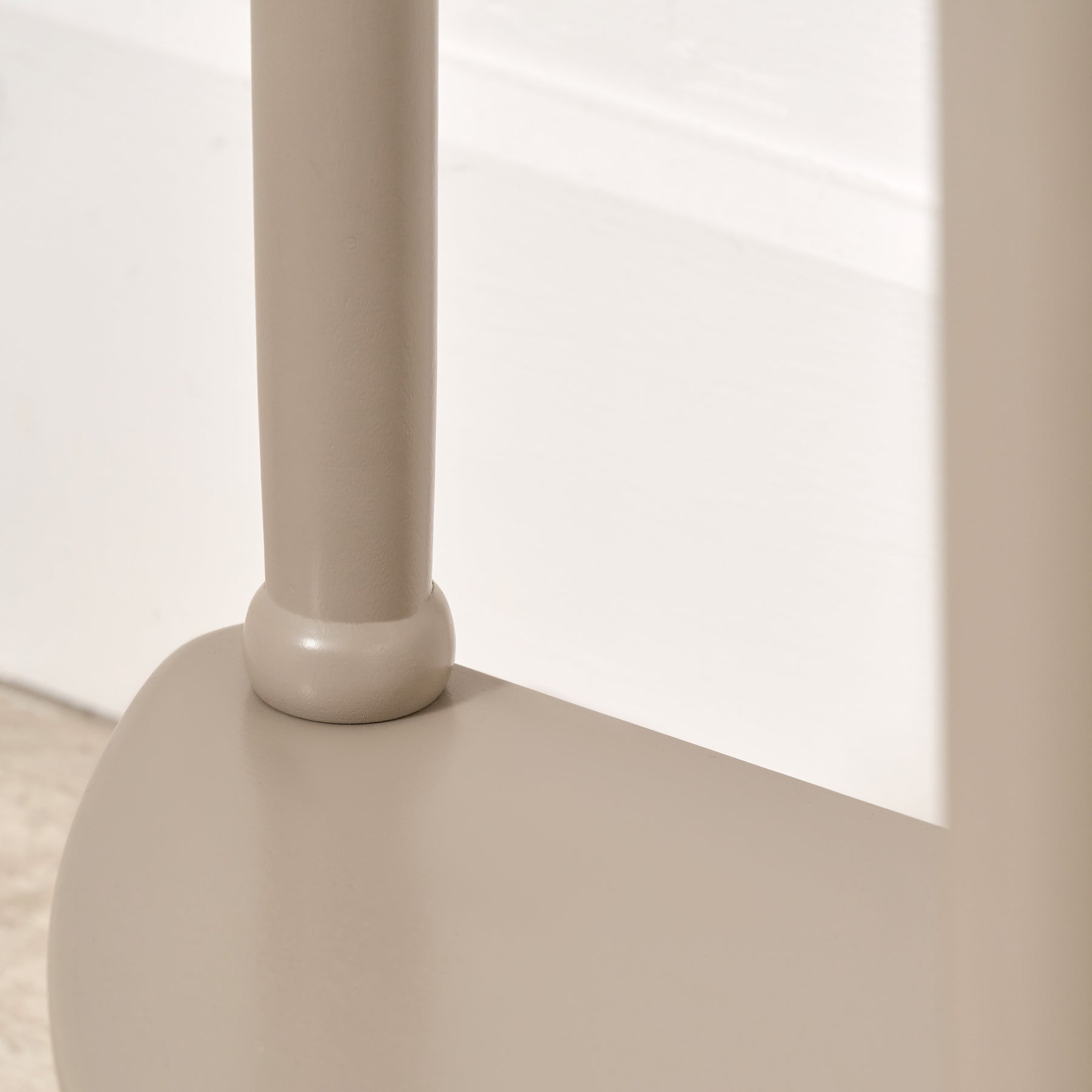 Heritage Putty Pine Wood Half Moon Console Table Back1 from Roseland Furniture