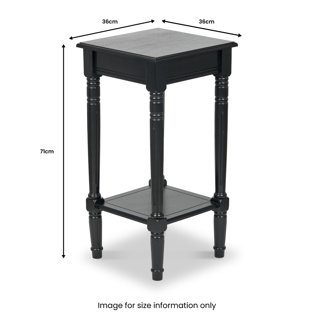 Heritage Black Pine Wood Accent Table from Roseland Furniture