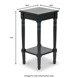 Heritage Black Pine Wood Accent Table from Roseland Furniture