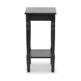 Heritage Black Pine Wood Accent Table from Roseland Furniture