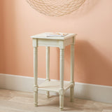Heritage White Pine Wood Accent Table from Roseland Furniture