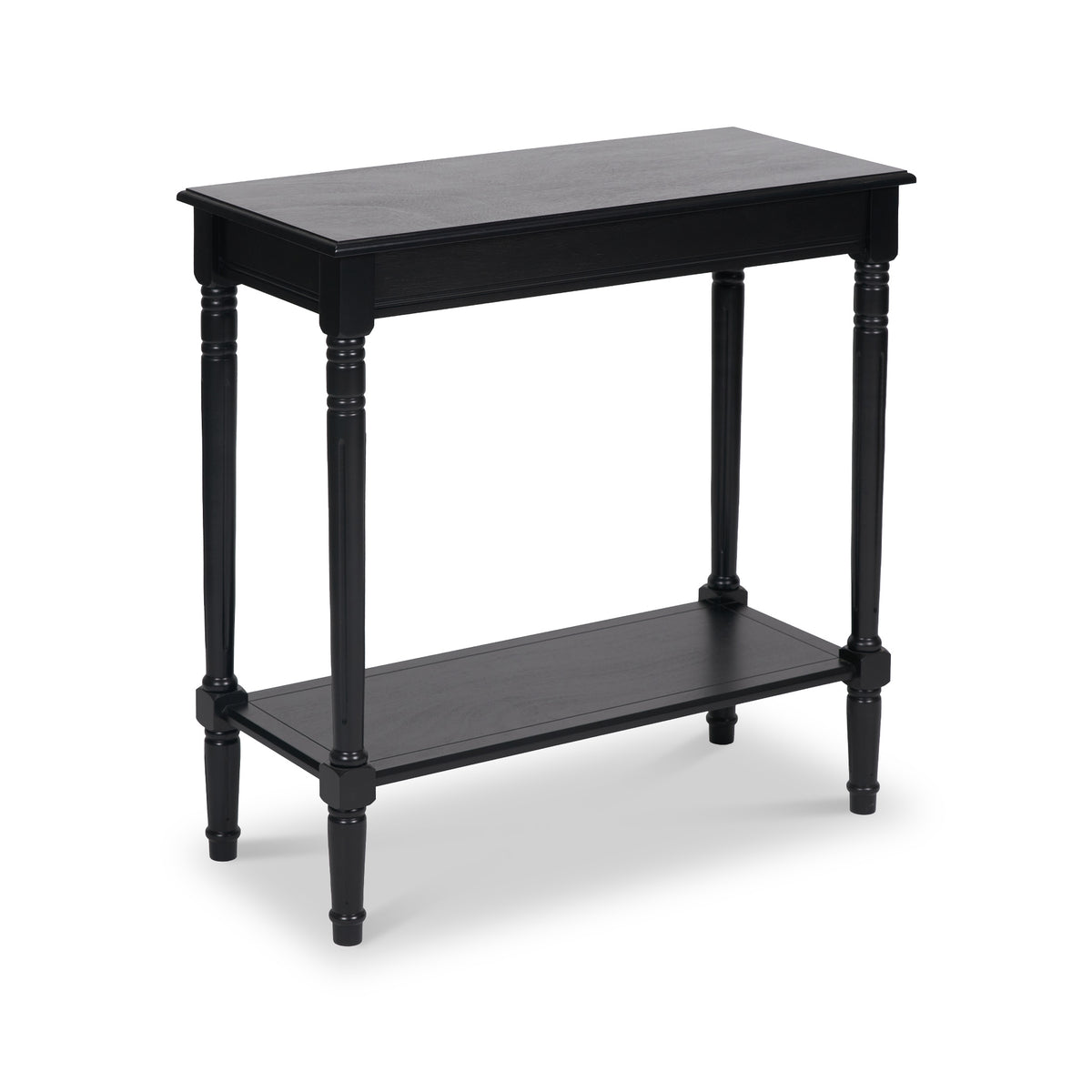 Heritage Black Pine Wood Console Table from Roseland Furniture