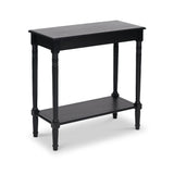 Heritage Black Pine Wood Console Table from Roseland Furniture
