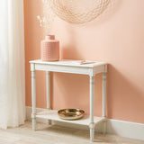 Heritage Elizabeth White Pine Wood Console Table from Roseland Furniture