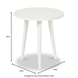 Croft Linen Pine Wood Side Table from Roseland Furniture